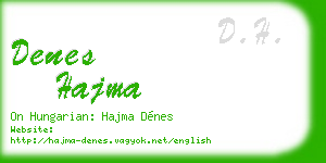 denes hajma business card